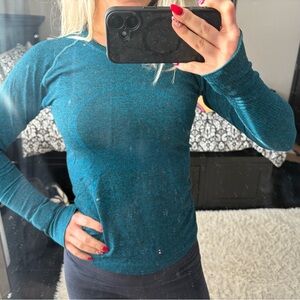 Lululemon Athletica Teal Long Sleeve Top